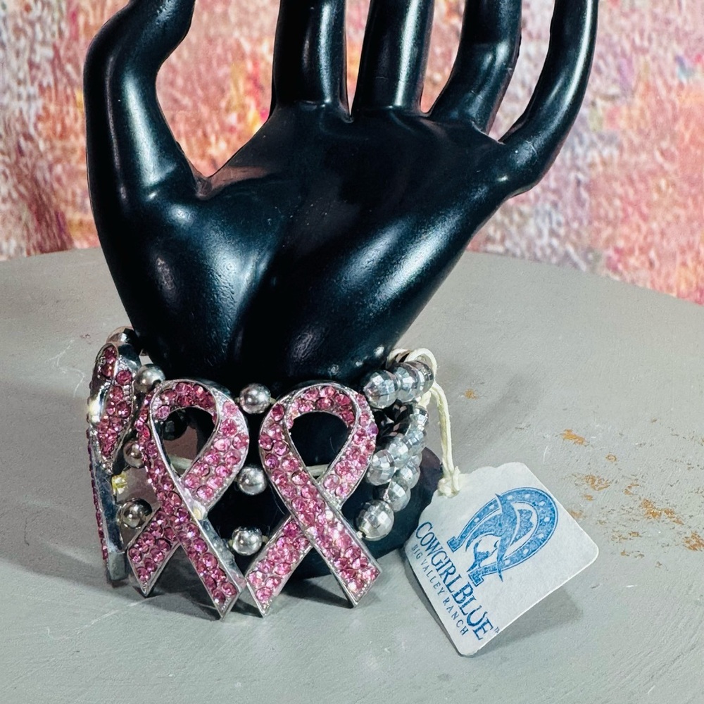 Pink Ribbon Sparkle Bracelet